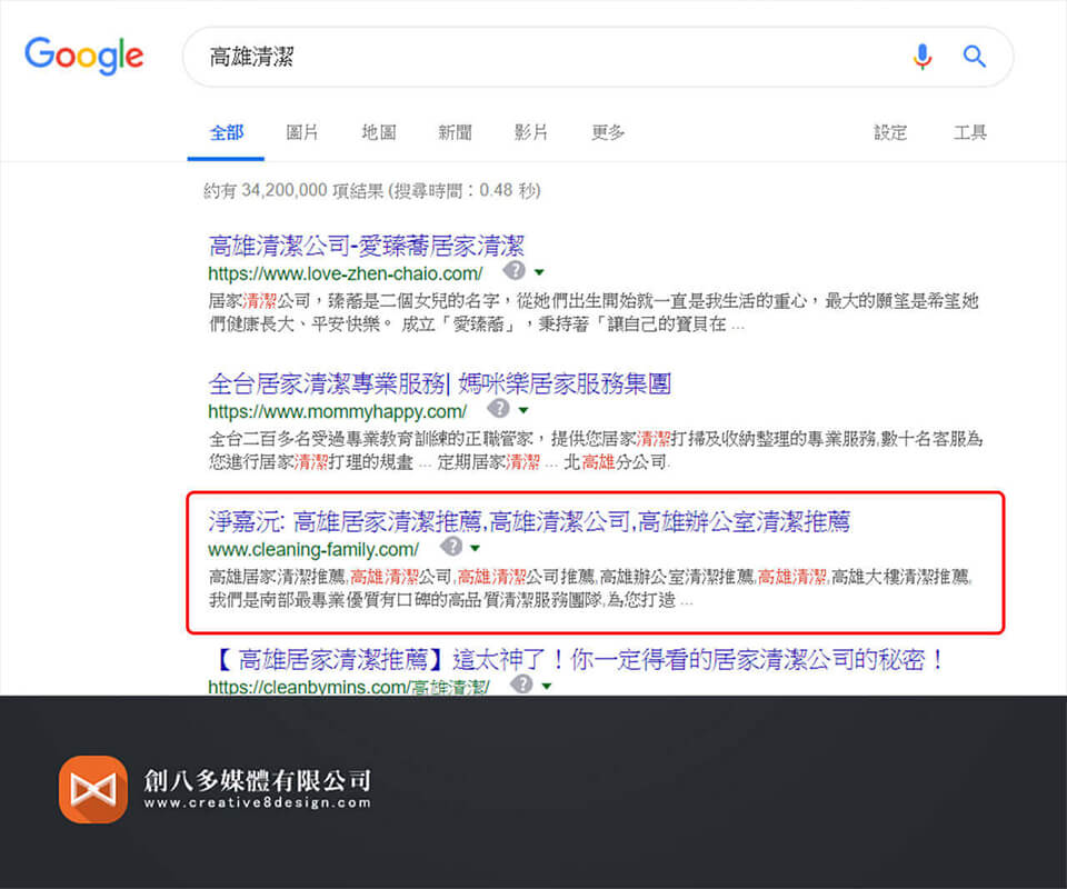 淨嘉沅居家清潔(SEO案例) - 其他作品 案例