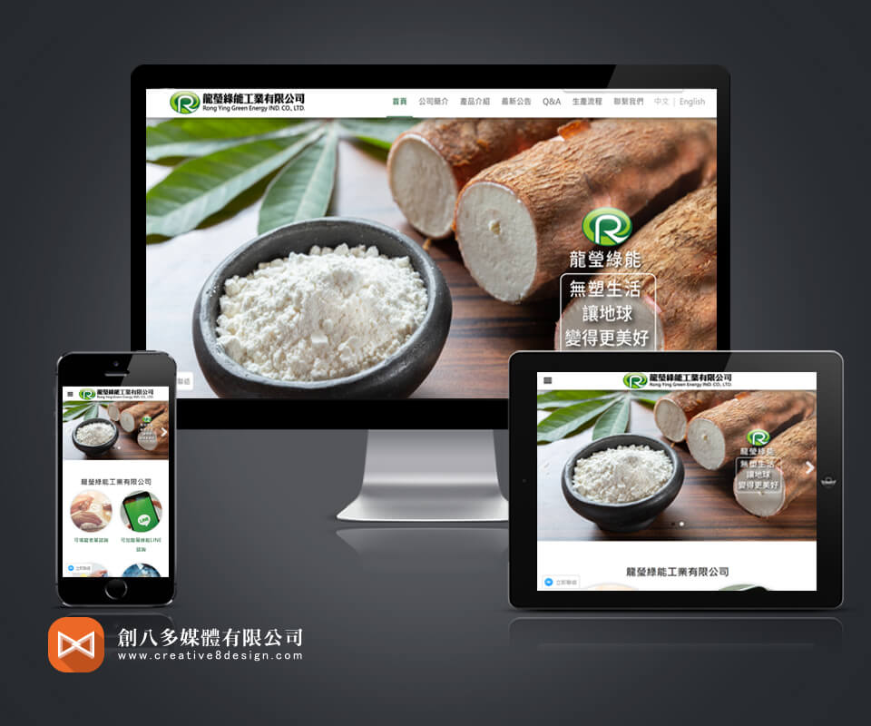龍瑩綠能工業有限公司 - 網頁設計 案例